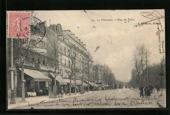 CPA Vincennes, Rue de Paris 1904