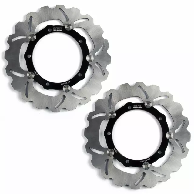 Rezo Wavy Front Brake Rotor Discs Pair fits Yamaha MT-07 14-20