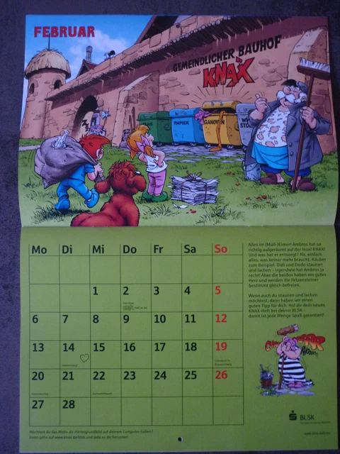KNAX COMIC KALENDER 2023 mit Sammelmappe 2023 - NEU ! £2.55 - PicClick UK