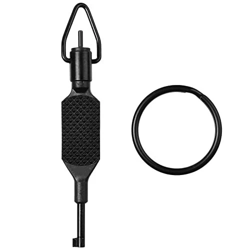 Flat Knurled Swivel Key, Universal Standard Handcuff Key 4" Long with