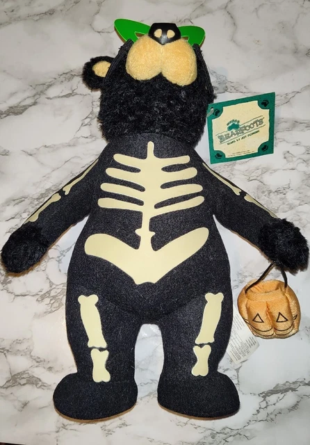 (RARE) BEARFOOTS BEARS Jef Fleming "BONES" Bear GLO IN DARK Stuffed Animal