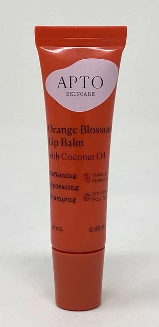 APTO Orange Blossom Lip Balm with Coconut Oil 0.33oz 10ml Full Size NWOB