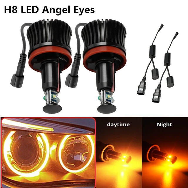 2 lampadine luce di posizione LED H8 LED Angel Eyes per lampada allo xeno BMW E60 E61 LCI 2007-2010
