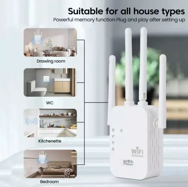 300M Wireless WiFi Repeater Extender Long Range Wireless WIFI Signal Booster