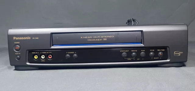 Panasonic PV-7451 VCR VHS Recorder Player OmniVision 4-Head Video HiFi No Remote