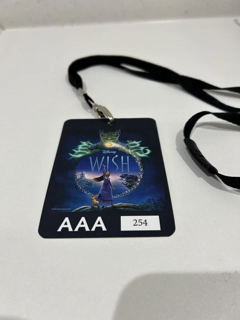 Walt Disney Wish London World Premiere Press Pass Lanyard AAA