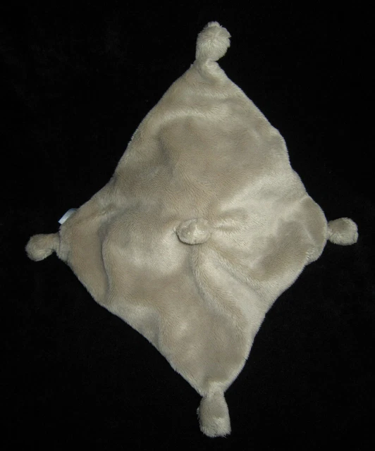 Doudou carré plat Lapin marron taupe foulard bandana Nicotoy Simba 3