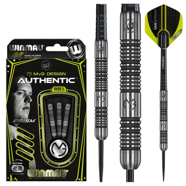 Winmau MvG Darts Michael Van Gerwen Authentic Tungsten Steeltip Set 22g-26g