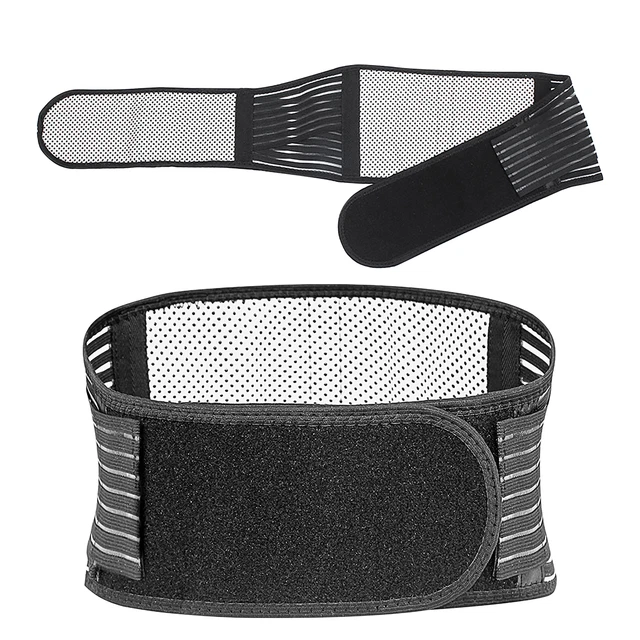 LUMBAR BELT SCOLIOSIS Self Heating Back Pain Adjustable Straps Strained