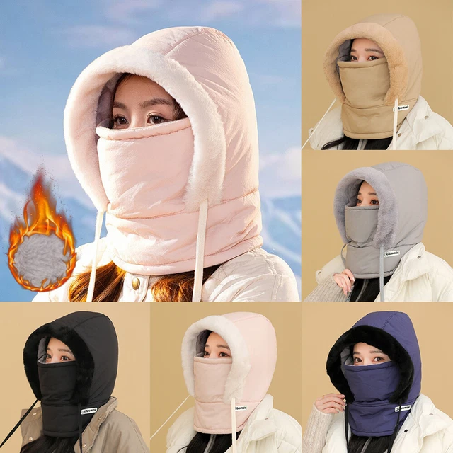 Cagoule Enfant 3-en-1 Bonnet + Tour De Cou + Masque - Motif Animaux | Hiver Chaud | Sports Extérieur 5-13 Ans