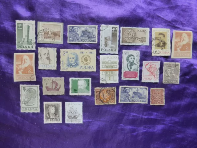 Poland stamp 22 Timbres Pologne 1921 - 1981 Bateaux, Histoire, Eleanor Roosevelt
