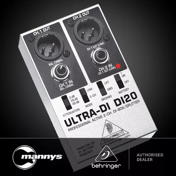 Behringer Ultra-DI DI20 2-Channel DI-Box/Splitter