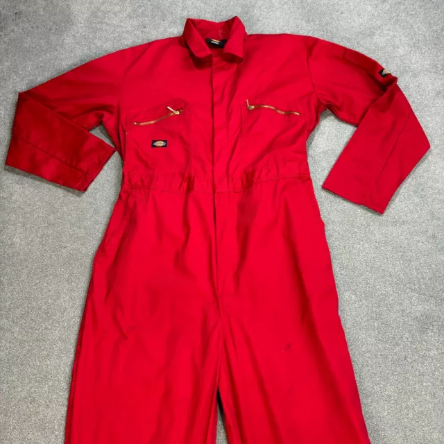 DICKIES COVERALLS ADULT Large Tall Red Overalls Boiler Suit Workwear ...