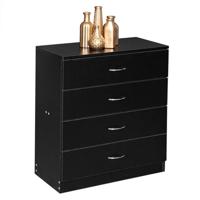 Simple 4 Drawer Dresser Storage MDF Wood Bedroom Cabinet Nightstand Furniture