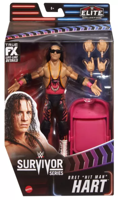 Wwe Mattel Elite Survivor Serie 2021 Bret Hart Wrestling Figur Raw Basic Smack 2