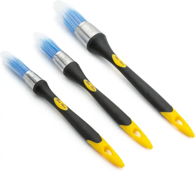 Bates- Trim Brush Set, 5/8”, 3/4” and 1”, Trim Paint Brush, Small Paint Brush, T