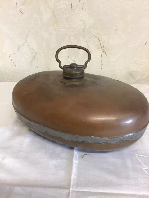 retro Wärmflasche Kupfer Bettflasche antik Deko