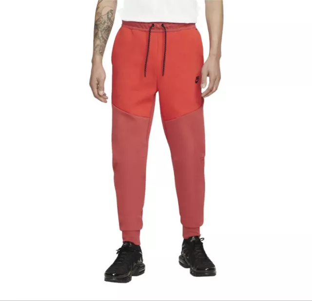 NIKE TECH FLEECE Jogger Pants Sweatpants Red Black CU4495-662 Men's Small S  $64.89 - PicClick