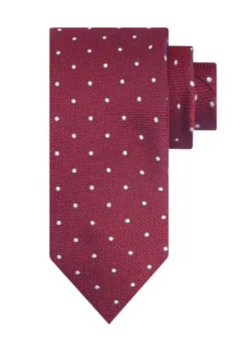 TOMMY HILFIGER Herren-Krawatte burgunderfarben gefleckt 100 % Seide neu mit Etikett