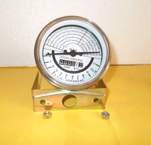 White Face Anti Clock wise Tachometer for John Deere 50 - 60 Tractor 6 speed