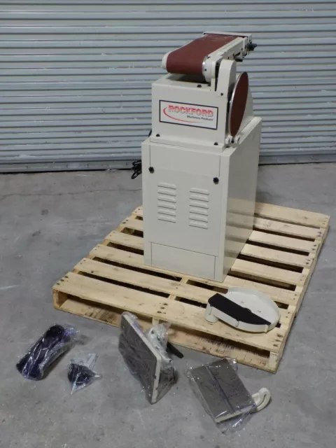 Rockford Combination Sander w/ Stand 48" x 6" Belt / 10" Disc 1 HP 115v SB-611P