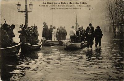 CPA ak maisons-Alfort marine war pontonniers flood seine 1910 (672010)