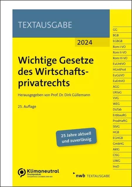 Dirk Güllemann | Wichtige Gesetze des Wirtschaftsprivatrechts | Bundle | Deutsch