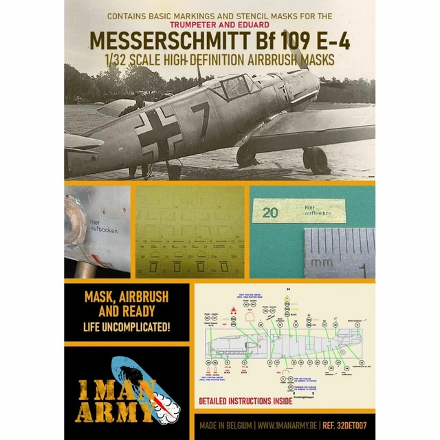 1 Man Army 1man32DET007 Messerschmitt Bf 109 E4 1/32