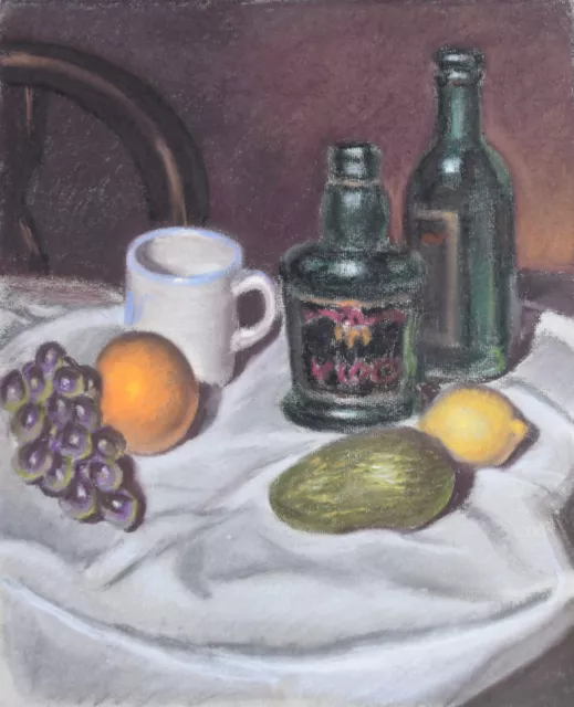 Lucio Loubet (1927-1995) - Nature morte - pastel (23)