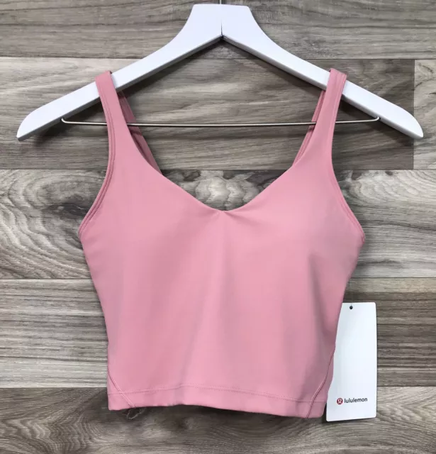 NWT LULULEMON ALIGN Tank Top Nulu Pink Puff PPUF Sz 2 A/B Cup