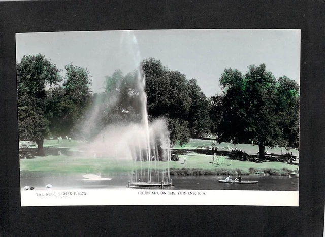 B5122 Australia SA Adelaide River Torrens Fountain Rose vintage postcard
