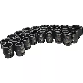 26-Pc. 3/4” Drive 6 Point Metric Socket Set 63126 ATD Tools 63126 0