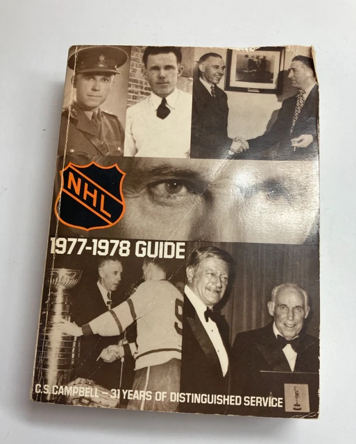 1977-1978 NATIONAL HOCKEY League NHL Official Guide & Record Book