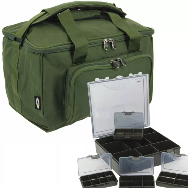 NGT Quickfish Carryall and 4+1 Tackle Box Carp Coarse Fishing Tackle Bag Holdall