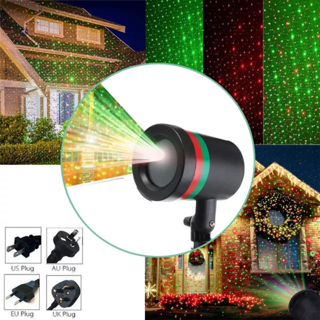 Christmas LED Moving Laser Projector Lights Lamp Xmas Party Outdoor Landscape ZR 2