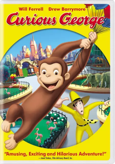 Curious George 2006 Movie DVD NEW Will Ferrell & Drew Barrymore Kids Animated