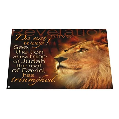 Tribe Of Judah Lion Flag 2.5x4ft Decorative Flag Banner, For Outdoor House