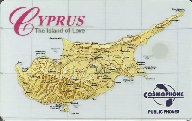 Telefonkarte Zypern , 3 £ ,  leer