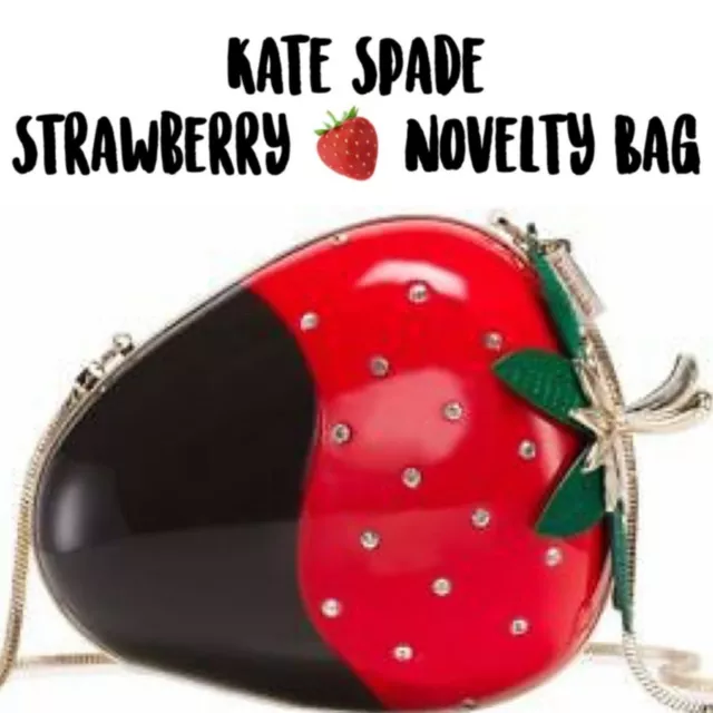 Kate Spade Creme de La Creme Dipped STRAWBERRY Clutch Novelty Bag