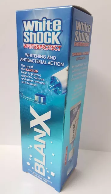 Blanx White Shock Toothpaste - Whitening & Antibacterial Action - 50ml