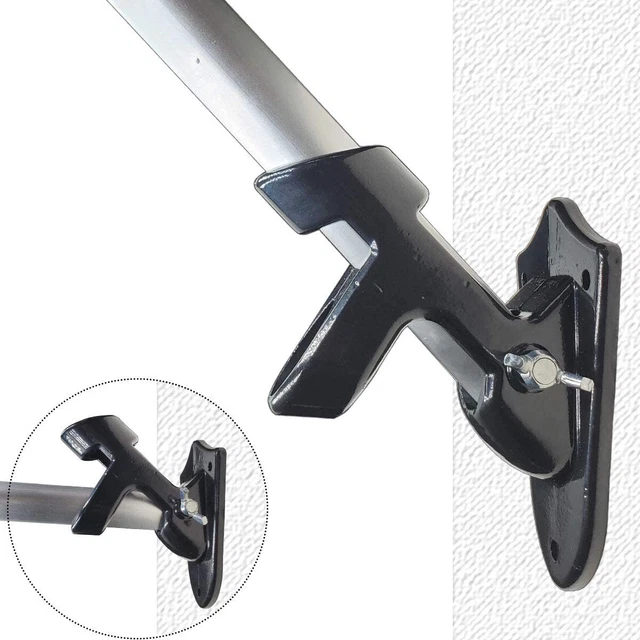 Two-Position Flag Pole Holder Heavy Duty Mounting Bracket with Hard wares Black