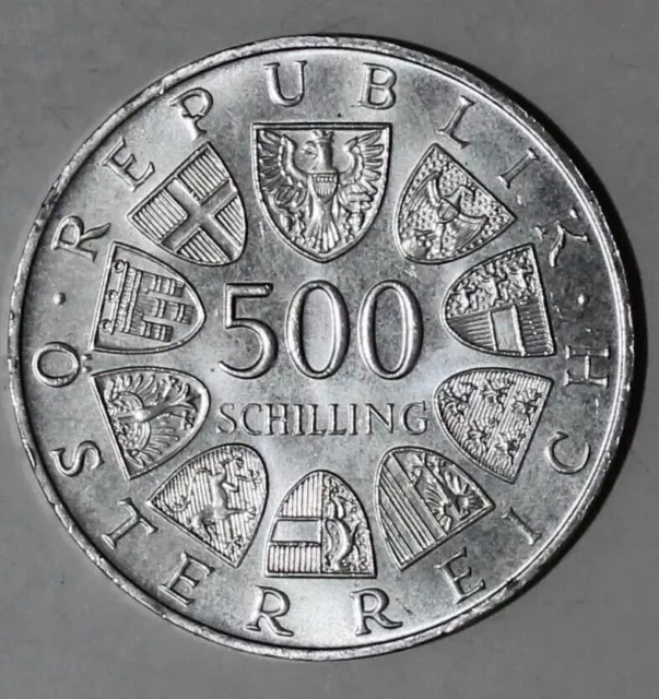 Austria 1983 500 Schilling  Silver Coin