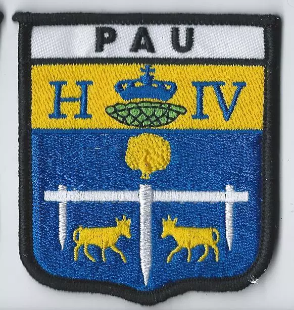 PAU FRANÇAISE DU PAVILLON DU MONDE CREST PATCH écusson brodé