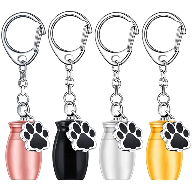 Keepsake Pet Cremation Urns Keychain Dog Paw Shape Cremation Urn Jar  Dog