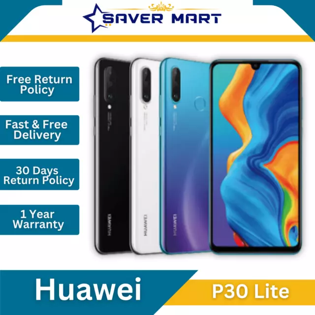 NEW HUAWEI P30 Lite 128GB 4G - Android Smartphone -DUAL SIM- A+ MINT CONDITION