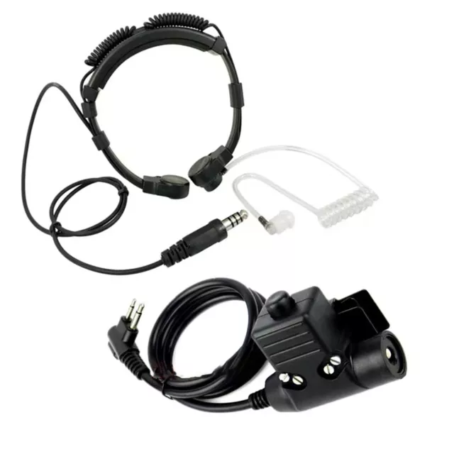 U94 PTT Neck Throat Mic Earpiece Radio Headset For Baofeng Kenwood HYT PUXING A