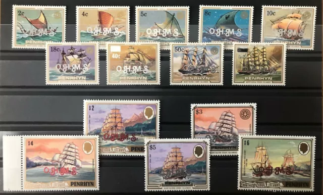 Penrhyn 1983-87 -OHMS Historic Ships - Various Issues - MNH (high values)  & MLH