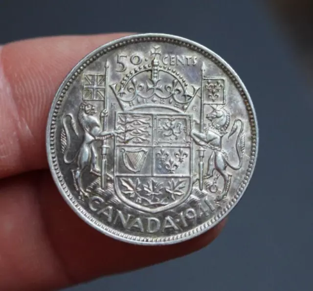 Canada - Monnaie en Argent de 50 Cents 1941 Georges VI