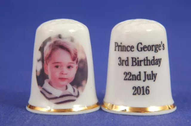 Prince George's 3rd Birthday 22nd July 2016 China Thimble B/84