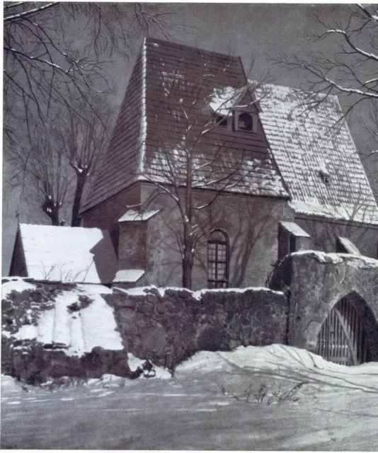 Bärzdorf/ Bierzów, Kr. Brieg- Die malerische Kirche  (Schlesien) 1934